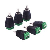 RCA Cable Audio Adapter,Liveda Speaker Cable to Audio Male RCA Connector Adapter, AV Screw Terminal Audio solderless Adapter（6Pack）
