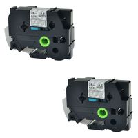 SuperInk 2 Pack Replacement TZe Label Tape TZe-155 TZ-155 TZe155 TZ155 Laminated White on Clear TZ Tape Compatible for Brother P-Touch Printer PT-P900W PT-E500 PT-9600 (1"x 26.2'',24mm x8m)