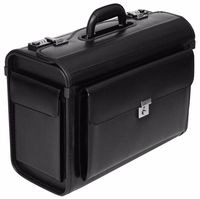 Leather Pilot Case Briefcase Flight Bag Hand Luggage Business 16" Laptop Travel