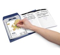 Original Travel Journal - Scratch Off World Map Diary - Beautiful Travel Décor - Scratch Poster Travelogue - Contains 8 Scratch Off Map Pages with Countries, Cities, & States - Great Travel Gift - Blue