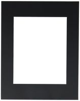 PA Framing, Extra Thick Single Mat, 11 x 14 inches Frame for 8 x 10 inches Photo Art Size - Black Core/Black