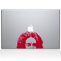 The Decal Guru Newton's Apple Decal Vinyl Sticker, 15" MacBook Pro (2015 & Older Models), Red (2339-MAC-15P-DR)