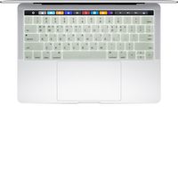 Masino Silicone Keyboard Cover Skin for New MacBook Pro 13" A1706 Model 15"Model A1707 with Touch Bar - Released in Oct. 2016 (South Korean Language, Silver)
