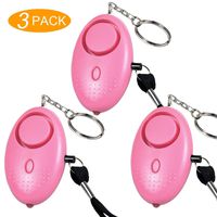 X-go 3 Pack Safe Sound Personal Alarm Keychain, 140DB Siren Song Personal Alarm for Woman Emergency Self-Defense Security Alarms with LED Light for Women/Kids/Girls/Elderly Self Defense Device (Pink)