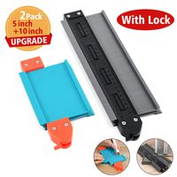 One Sight 2Pcs Contour Gauge with Locking Mechanism, 5 Inch and 10 Inch Contour Duplication Gauge Profile Gauge with Lock Instant Template Shape Contour Duplicator