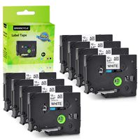 GREENCYCLE 8 Pack Compatible for Brother TZ TZe 231 TZ-231 TZe-231 Standard Label Tape for P-Touch PT-D210 PT-H100 PTD400AD PTD600 Label Maker 12mm (1/2 Inch) x 8m (26.2 ft) Laminated Black on White