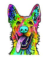 Enjoy It Dean Russo German Shepherd Car Sticker, Outdoor Rated Vinyl Sticker Decal for Windows, Bumpers, Laptops or Crafts