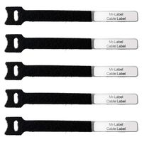 Mr-Label -Unique Writable Cable Ties - Reusable Fastening Cable Straps - Identify Quickly Cord Labels - Cable Organizer- for Data Centers|Telecom|MRO| Audio/Video Applications (50)