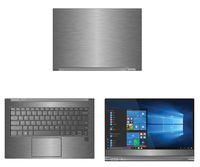 decalrus - Protective Decal for Lenovo Yoga C930 (13.9" Screen) Laptop Titanium Texture Brushed Aluminum Skin Skins Decal wrap BAlenovoYoga13_C930Titanium