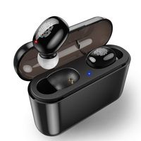 Wireless Earbuds Bluetooth 5.0 in Ear with Microphone, 2600mAh Charging Case IPX6 Waterproof Hi-Fi Stereo Sound Auto Pairing Wireless Earphones for Workout, Sport (Black)