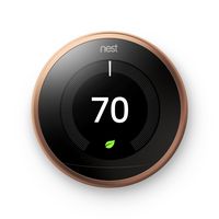Google, T3021US, Nest Learning Thermostat, 3rd Gen, Smart Thermostat, Copper, Works With Alexa