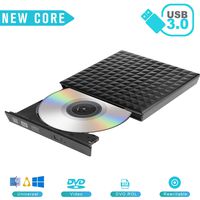 CD Drive USB 3.0 External Touch Control DVD Drive,Emmako DVD RW Burner CD Writer Player For Windows/Mac OS/iMac/PC/Laptops/Desktops/Notebooks(Black)