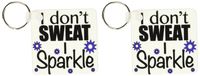3dRose I Don't Sweat I Sparkle, Purple Key Chains, Set of 2 (kc_171955_1)