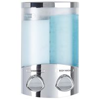 Better Living Products 76244-1 Euro Duo 2 Shower Liquid Dispenser with Translucent Containers, Chrome