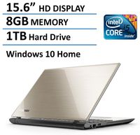 2016 Toshiba Satellite L55 15.6" Flagship High Performance Laptop PC, Intel Core i5-5200U Processor, 8GB Memory, 1TB HDD, DVD+/-RW, Windows 10, Satin Gold