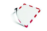 DURABLE Magnetic DURAFRAME Security Document Sign Holder, Letter-Size 8-1/2" x 11", Red/White, 2 Pack (4772132)