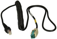 Honeywell CBL-503-300-C00 USB Coiled Cable, 12V Locking, 5V Host Power, 3 m/9.8-ft. Length, Black
