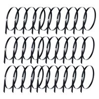 OBTANIM 30 Pcs Metal Zip Ties, Heavy Duty Multi-Purpose 304 Stainless Steel Exhaust Wrap Strap Coated Self Locking Cable Zip Ties (7.9 Inch)