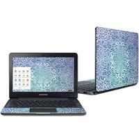 MightySkins Skin Compatible with Samsung Chromebook 3 11.6" - Carved Blue | Protective, Durable, and Unique Vinyl Decal wrap Cover | Easy to Apply, Remove, and Change Styles | Made in The USA