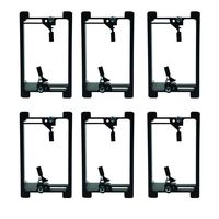 Single Gang Low Votage Wall Plate Mounting Bracket Device,Fly Tiger,for HDMI,Telphone and Network Wires,Coaxial,Speaker Cables,Black(6 Pack)