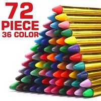 72 Pack 36 Color Face and Body Paint Crayon 3", Safe Non-Toxic Painting Crayons Stick for Party Favors, Halloween, Birthday, Easter, School Carnival Makeup Marker Gift Set for Child Kid Boy and Girl