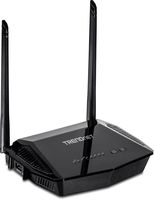 TRENDnet N300 Wireless Ads 2+ Modem Router, 4 X 10/100 Mbps LAN Ports, 1 X RJ-11 Port, Pre-Encrypted, TEW-723BRM, Black