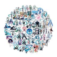 Bowinr Hatsune Miku Car Stickers, JJapanese Anime Vocaloid Hatsune Miku Bumper Sticker for Phone, MacBook, Laptop, Car, Lugguage, Skateboard and More(100pcs)