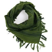 FREE SOLDIER 100% Cotton Military Shemagh Tactical Desert Keffiyeh Head Neck Scarf Arab Wrap with Tassel 43x43 inches(Army Green)