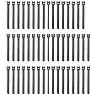 Pasow 50pcs Reusable Fastening Adjustable Cable Ties Wire Management (7 Inch, Black)