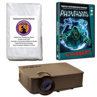 Kringle Bros AtmosFearFx Phantasms Halloween DVD Projector Kit with 1900 Lumen LED Video Projector, Reaper Brothers High Resolution Window Rear Projection Screen and AtmosFearFX Phantasms DVD