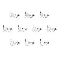 10 Pack BOMMEOW BDS15-H6 D Shape Earhanger D-Earpiece for Hytera PD602 PD662 X1e X1p Z1p PTC760 PD68X