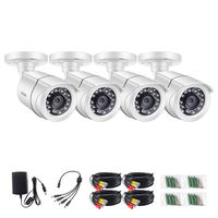 ZOSI 4 Pack 720p Bullet Security Cameras (Hybrid 4-in-1 HD-CVI/TVI/AHD/960H Analog CVBS),1280TVL Day Night Weatherproof Indoor/Outdoor Bullet Camera HD, Night Vision Up to 65FT(20M)