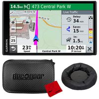 Garmin DriveSmart 65 & Traffic 6.95" Display GPS Navigator with Case and Mount Bundle
