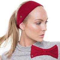 BLOM Original Multi Style Headband. For Women Yoga Fashion Workout Running Athletic Travel. Wear Wide Turban Thick Knotted and More. Comfort Style Versatility. Red.