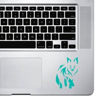 StickAny Palm Series Fox Tribal Sticker for MacBook Pro, Chromebook, and Laptops (Turquoise)