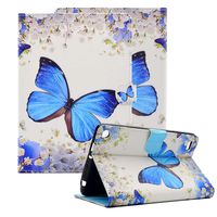 for Kindle Fire HD 7 (2015/2017/2019 Release) Case,Aearl Slim Fit PU Leather Wallet Stand Folio Magnetic Smart Cover with Auto Wake/Sleep and Card Slots for Fire 7 Tablet-Flower Butterfly