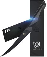 DALSTRONG Curved Boning Knife - 6" - Shadow Black Series - Black Titanium Nitride Coated German HC Steel - Sheath - NSF Certified