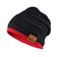 Pococina Upgraded 4.2 Bluetooth Beanie Music Hat Winter Knit Hat Cap Wireless Headphone Musical Speaker Beanie Hat as Birthday Gifts for Men Women Teen Girls Boys, Built-in Mic - YW4 Black