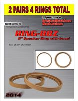 Audiopipe 2 Pair 8 inch MDF Wood Speaker Ring Recess with Bezel Fiber Glass Molds