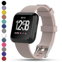 Ysang for Fitbit Versa Strap, Classic Adjustable Replacement Soft Silicone Sport Wristband Strap for Fitbit Versa Smartwatch, Large/Small