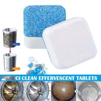 Hemgk 6pcs Washing Machine Cleaning Tablets, Front Loading Washers Descaling Tablets Effervescent Tabs, Cleaning Agents All Purpose, Durable, for Car, Coffee Machine, Steam Oven