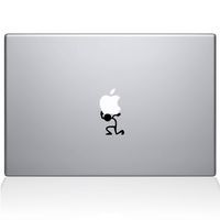 The Decal Guru 1009-MAC-13X-BLA Atlas Stick Figure Vinyl Sticker, 13" Macbook Pro (2016 & newer), Black