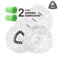 4 Pack Replacement Mop Head Microfiber Spin Mop Refill Clean Pad Mop Head Refills Easy Cleaning Mop Head Replacement