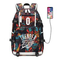 AUGYUESS Basketball Player Star Backpack School Bag Daypack Bookbag Shoulder Bag Laptop Bag