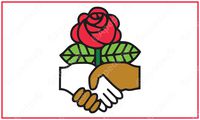 Democratic Socialists of America White Computer Tablet Decal Sticker 3x5 inches