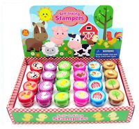 TINYMILLS 24 Pcs Barnyard Farm Animals Stampers for Kids