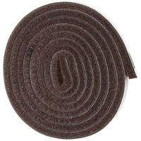Self-Stick Heavy Duty Felt Strip Roll for Hard Surfaces (1/2" x 60"), Walnut Brown