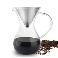 Phyismor Pour Over Coffee Maker Glass Carafe (33oz)