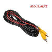 Back up Camera RCA Video Cable, Reverse Rear View Parking Camera Video Cable with Detection Wire (6 Meters)