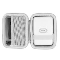 co2crea Hard Travel Case for Fujifilm Instax Mini Link Smartphone Printer (Ash White Case + Inside White)